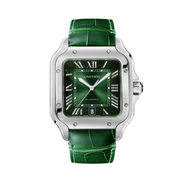 Santos de Cartier 40 mm automatique en acier inoxydable, grand mod&egrave;le